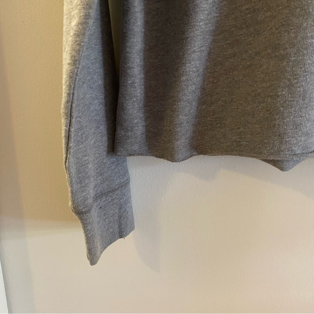 NWT. Fifth Sun Gray hoodie top with Navy Accents - Picture 6 of 8